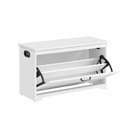 VASAGLE Στιλάτο Ντουλάπι Παπουτσιών και Πάγκος σε Κομψό Λευκό, 80 x 30 x 46 cm LHS120T10:&nbsp