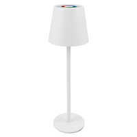POWERTECH LED επιτραπέζιο φωτιστικό HLL-0196, RGB, ρυθμιζόμενο, επαναφορτιζόμενο, λευκό
