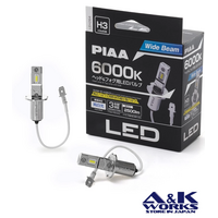 PIAA LEH264 Headlight LED conversion bulb 6000K /11W per bulb 2500lm from 2 bulbs
For H3 Halogen sockets