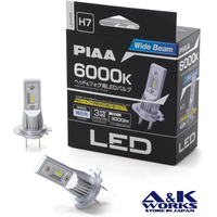 PIAA LEH265 Headlight LED conversion bulb 6000K /12W per bulb 3000lm from 2 bulbs
For H7 Halogen sockets