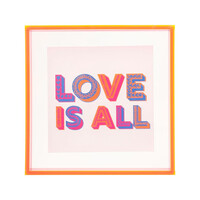 Ostaria Διακοσμητικό Τοίχου Ακρυλικό 'Love' Ροζ 14x14εκ -37557