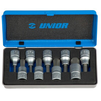 Unior 607064 Συλλογή Καρυδάκια 1/2" για Βίδες Allen μετ.θήκη 192/14/9