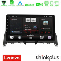 Lenovo Thinkplus Series 4core Android15 2+32gb  Mercedes c Class W204 Navigation Multimedia Tablet 9" με Carplay & Android Auto (Σκούρο Καφέ) u-sqz-Mb0842br