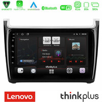 Lenovo Thinkplus Series 4core Android15 2+32gb  vw Polo Navigation Multimedia Tablet 9" με Carplay & Android Auto u-sqz-Vw6901pb