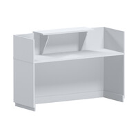 Γραφείο reception Lotus pakoworld σε λευκή απόχρωση  140x70x110εκ