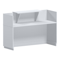 Γραφείο reception Lotus pakoworld σε λευκή απόχρωση  180x70x110εκ