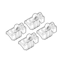 N21010 . AUDI A3 3D 05/03-08/12 KIT ΑΚΡΑ (ΠΟΔΙΑ) ΓΙΑ ΜΠΑΡΕΣ NORDRIVE