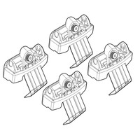 N21129 . VW GOLF 7 5D 11/12+ KIT ΑΚΡΑ (ΠΟΔΙΑ) ΓΙΑ ΜΠΑΡΕΣ NORDRIVE