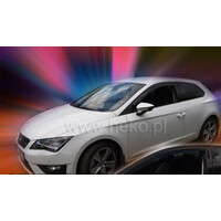 ΑΝΕΜ.28255 . SEAT LEON 3D 2013+  ΖΕΥΓΑΡΙ ΑΝΕΜΟΘΡΑΥΣΤΕΣ ΑΥΤΟΚΙΝΗΤΟΥ ΑΠΟ ΕΥΚΑΜΠΤΟ ΦΙΜΕ ΠΛΑΣΤΙΚΟ HEKO - 2 ΤΕΜ.
