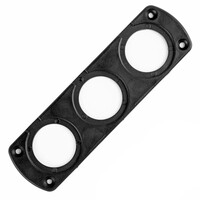 02864/AM . ΠΑΝΕΛ ΤΡΙΠΛΟ ΓΙΑ ΠΡΙΖΕΣ ΜΑΥΡΟ MOD-13 151x43x4,5 mm ΔΙΑΜΕΤΡΟ ΤΡΥΠΑΣ: 3cm AMIO