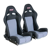 ΚΑΘL5596.6 . ΚΑΘΙΣΜΑΤΑ RACE-PRO ΓΚΡΙ/ΜΑΥΡΟ