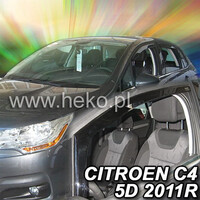 ΑΝΕΜ.12250 . CITROEN C4 2 5D 2008-2017 ΖΕΥΓΑΡΙ ΑΝΕΜΟΘΡΑΥΣΤΕΣ ΑΠΟ ΕΥΚΑΜΠΤΟ ΦΙΜΕ ΠΛΑΣΤΙΚΟ HEKO - 2 ΤΕΜ.
