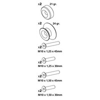 9034.3-LM . ΒΙΔΕΣ ΣΤΗΡΙΞΗΣ ΠΕΤΑΛΟΥ 10mm ΜΑΥΡΕΣ