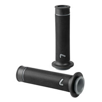 9057.9-LM . ΧΕΙΡΟΛΑΒΕΣ ΤΙΜΟΝΙΟΥ ΜΗΧΑΝΗΣ SPORT-GRIP ΜΑΥΡΟ/ΓΚΡΙ (22 mm-12cm/25mm-12,5cm) LAMPA - 2 ΤΕΜ.