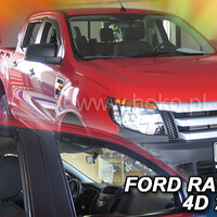 ΑΝΕΜ.15303 . FORD RANGER 3 4D 2012+ / RAPTOR 2019+ ΖΕΥΓΑΡΙ ΑΝΕΜΟΘΡΑΥΣΤΕΣ ΑΠΟ ΕΥΚΑΜΠΤΟ ΦΙΜΕ ΠΛΑΣΤΙΚΟ HEKO - 2 ΤΕΜ.