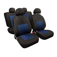 L5498.9 . Καλύμματα Καθισμάτων Sport υψηλής ποιότητας ζακάρ Μπλε / Μαύρο set