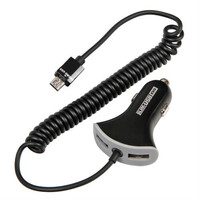 L3896.3/T . ΦΟΡΤΙΣΤΗΣ ΑΝΑΠΤΗΡΑ ΔΙΠΛΟΣ SLIM USB EVO ME ΚΑΛΩΔΙΟ 12/24V 2400mA