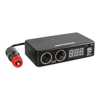 L3892.5/T . ΑΝΤΑΠΤΟΡΑΣ ΑΝΑΠΤΗΡΑ 12/24/36V ΔΙΠΛΟΣ ΜΕ 2 USB+ΒΟΛΤΟΜΕΤΡΟ MULTI POWER ΜΕ ΚΑΛΩΔΙΟ 80cm