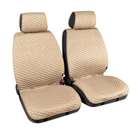 L5453.1 . Πλατοκάθισμα με Προσκέφαλο COVER-TECH FABRIC 2τεμ. Μπεζ/Λευκό