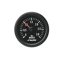 ΟΡΓ/BV/B2 . ΜΠΑΡΟΜΕΤΡΟ 0-3.0 BAR ΜΑΥΡΟ 52mm 2 INCH BLACK LINE ΓΙΑ ΚΙΝΗΤΗΡΕΣ TURBODIESEL