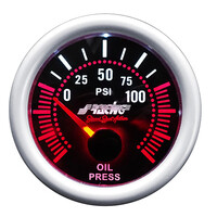 ΟΡΓ/OP/A . ΠΙΕΣΗ ΛΑΔΙΟΥ 52mm 2 INCH ΜΑΥΡΟ ΜΕ ΚΟΚΚΙΝΟ ΦΩΤΙΣΜΟ