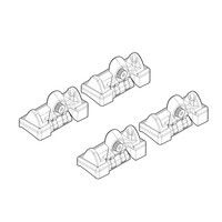 N21004 . RENAULT CLIO 5D 03/98-09/05 / CLIO STORIA 10/05-01/11 KIT ΑΚΡΑ (ΠΟΔΙΑ) ΓΙΑ ΜΠΑΡΕΣ NORDRIVE