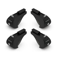 N20012 . KIT ΑΚΡΑ (ΠΟΔΙΑ) ΓΙΑ ΜΠΑΡΕΣ NORDRIVE ΑΛΟΥΜΙΝΙΟΥ SW 4ΤΜΧ ΜΕ ΚΛΕΙΔΙ RAIL KIT ALU