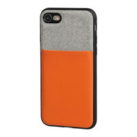 L.P14932/T . APPLE iPHONE 7 ΚΑΙ 8 ΘΗΚΗ ΚΙΝΗΤΟΥ DUO POCKET ΓΚΡΙ-ΠΟΡΤΟΚΑΛΙ ΜΑΓΝΗΤΙΚΗ SILVER LINE