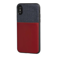 L.P14939/T . APPLE iPHONE X ΘΗΚΗ ΚΙΝΗΤΟΥ DUO POCKET ΜΠΛΕ-ΜΠΟΡΝΤΩ ΜΑΓΝΗΤΙΚΗ SILVER LINE