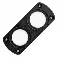 02863/AM . ΠΑΝΕΛ ΔΙΠΛΟ ΓΙΑ ΠΡΙΖΕΣ ΜΑΥΡΟ MOD-13 105x43x4,5 mm ΔΙΑΜΕΤΡΟ ΤΡΥΠΑΣ: 3cm AMIO