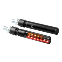 9047.7-LM . ΦΛΑΣ ΠΙΣΩ ΓΙΑ MOTO LINE SQ 12V SMD LED 3 ΧΡΗΣΕΩΝ ΘΕΣΕΩΣ/STOP/ΦΛΑΣ (ΜΑΥΡΟ 92 X 16 mm) - 2 ΤΕΜ.