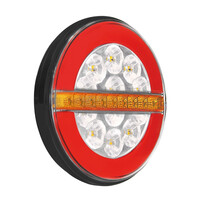 L4154.8 . ΦΩΣ ΠΙΣΩ ΑΡΙΣΤΕΡΟ 12/24V DYNAMIC-O 140 mm ΜΕ 29 LED 3 ΧΡΗΣΕΙΣ ΘΕΣΕΩΣ/ΦΛΑΣ/STOP (ΚΟΚΚΙΝΟ/ΠΟΡΤΟΚΑΛΙ/ΛΕΥΚΟ) - 1 ΤΕΜ.