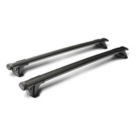Y8050230 . ΜΠΑΡΕΣ ΟΡΟΦΗΣ ΑΛΟΥΜΙΝΙΟΥ ΜΑΥΡΗ THROUGH BAR STANDARD 149 cm YAKIMA ΜΕ ΚΛΕΙΔΙ - 2 ΤΕΜ.
