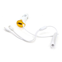 01264/AM . ΦΟΡΤΙΣΤΗΣ ΑΝΑΠΤΗΡΑ 12/24V 3100mA ΜΕ ΘΥΡΑ USB+MICRO USB+APPLE LIGHTNING ΜΕ ΚΑΛΩΔΙΟ AMiO - 1 ΤΕΜ.