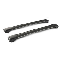 Y8050239 . ΜΠΑΡΕΣ ΟΡΟΦΗΣ ΑΛΟΥΜΙΝΙΟΥ ΜΑΥΡΗ RAIL BAR STANDARD 79cm 2ΤΕΜ. ΜΕ ΚΛΕΙΔΙ