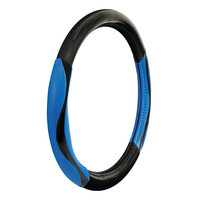 L3294.7 . ΚΑΛΥΜΜΑ ΤΙΜΟΝΙΟΥ SILVERSTONE (M) 37/39 cm CARBON /ΜΑΥΡO-ΜΠΛΕ ΔΕΡΜΑΤΙΝΗ ΑΟΣΜΟ ECO-FRIENDLY