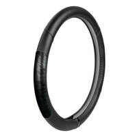 L9782.8 . ΚΑΛΥΜΜΑ ΤΙΜΟΝΙΟΥ ΦΟΡΤΗΓΟΥ PEARL BLACK ΔΕΡΜΑΤΙΝΗ ΜΑΥΡΟ (S) 42-44cm ΟΙΚΟΛΟΓΙΚΟ ΚΑΙ ΑΟΣΜΟ