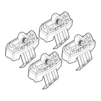 N21182 . SKODA RAPID SPACEBACK 11/13+ KIT ΑΚΡΑ (ΠΟΔΙΑ) ΓΙΑ ΜΠΑΡΕΣ NORDRIVE