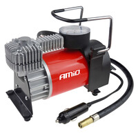01135/AM . ΚΟΜΠΡΕΣΕΡ ΑΕΡΑ ΜΕΤΑΛΛΙΚΟ 12V 10BAR-150PSI-35L/min ΜΕ ΘΗΚΗ/ΜΑΝΟΜΕΤΡΟ/ΦΙΣ ΑΝΑΠΤΗΡΑ/3 ΑΝΤΑΠΤΟΡΕΣ/ΚΑΛΩΔΙΟ 300 cm AMiO - 1 ΤΕΜ.
