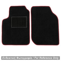 ΠΑΤ.SMART451/RED-RX . MERCEDES SMART 451 2007-2014 ΠΑΤΑΚΙΑ ΜΑΡΚΕ ΜΟΚΕΤΑ ΜΑΥΡΟ ΜΕ ΚΟΚΚΙΝΟ ΡΕΛΙ RACE AXION - 2 ΤΕΜ.