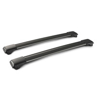 Y8050241 . ΜΠΑΡΕΣ ΟΡΟΦΗΣ ΑΛΟΥΜΙΝΙΟΥ ΜΑΥΡΗ RAIL BAR STANDARD 91cm 2ΤΕΜ. ΜΕ ΚΛΕΙΔΙ