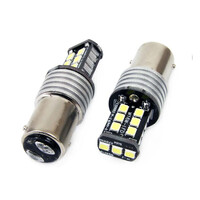 01641/AM . P21/5W 1157 12-24V 7.5W 6.000K 800lm LED CAN-BUS 15SMD 2835 ΑΜΙΟ -2ΤΕΜ