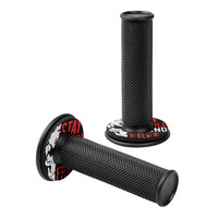 9057.1-LM . ΧΕΡΟΥΛΙΑ MOTO DONUT OFF-ROAD ΜΑΥΡΑ/ΚΟΚΚΙΝΑ 22MM+25MM 12CM 2ΤΕΜ