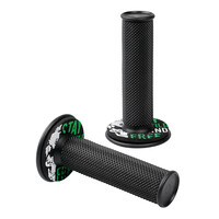 9057.2-LM . ΧΕΡΟΥΛΙΑ MOTO DONUT OFF-ROAD ΜΑΥΡΑ/ΠΡΑΣΙΝΑ 22MM+25MM 12CM 2ΤΕΜ