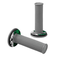 9057.6-LM . ΧΕΡΟΥΛΙΑ MOTO DONUT OFF-ROAD ΓΚΡΙ/ΠΡΑΣΙΝΟ 22MM+25MM 12CM 2ΤΕΜ