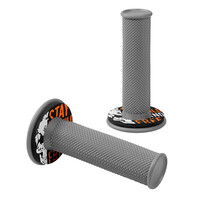 9057.7-LM . ΧΕΡΟΥΛΙΑ MOTO DONUT OFF-ROAD ΓΚΡΙ/ΠΟΡΤΟΚΑΛΙ 22MM+25MM 12CM 2ΤΕΜ