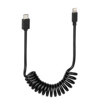 L3870.4/T . ΚΑΛΩΔΙΟ ΦΟΡΤΙΣΗΣ ΚΙΝΗΤΟΥ E-BIKE SPRING MICRO USB- APPLE 8 PIN ΣΠΙΡΑΛ 25-100cm