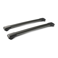 Y8050242 . ΜΠΑΡΕΣ ΟΡΟΦΗΣ ΑΛΟΥΜΙΝΙΟΥ ΜΑΥΡΗ RAIL BAR STANDARD 97cm ΜΕ ΚΛΕΙΔΙ - 2 TEM.