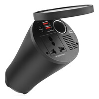 02469/AM . INVERTER ΠΟΤΗΡΟΘΗΚΗΣ 12>230V max150W-peak300W ΜΕ 2 USB 4800mA ΚΑΙ ΑΝΤΑΠΤΟΡΑ ΑΝΑΠΤΗΡΑ 12V