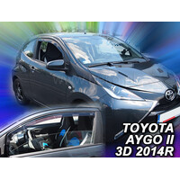 ΑΝΕΜ.29639 . TOYOTA AYGO 3D 2014-2021   ΖΕΥΓΑΡΙ ΑΝΕΜΟΘΡΑΥΣΤΕΣ ΑΥΤΟΚΙΝΗΤΟΥ ΑΠΟ ΕΥΚΑΜΠΤΟ ΦΙΜΕ ΠΛΑΣΤΙΚΟ HEKO - 2 ΤΕΜ.